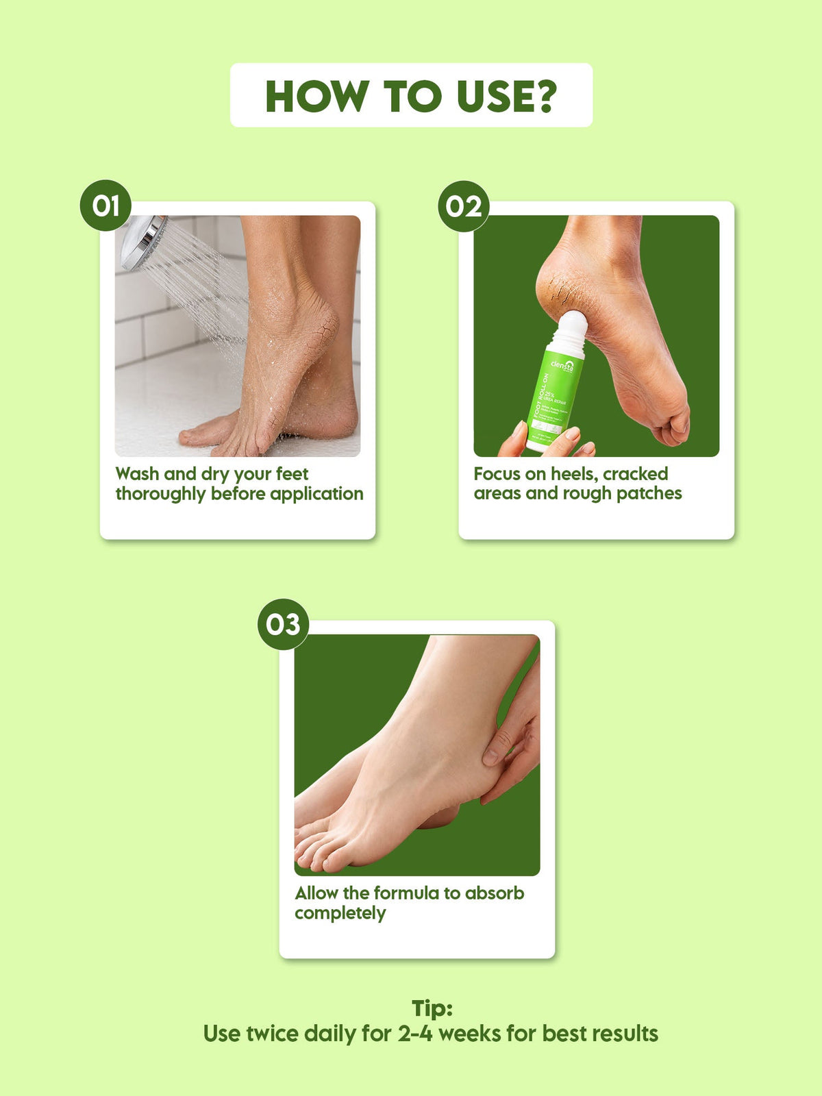 Clensta 25% Urea Foot Roll-On