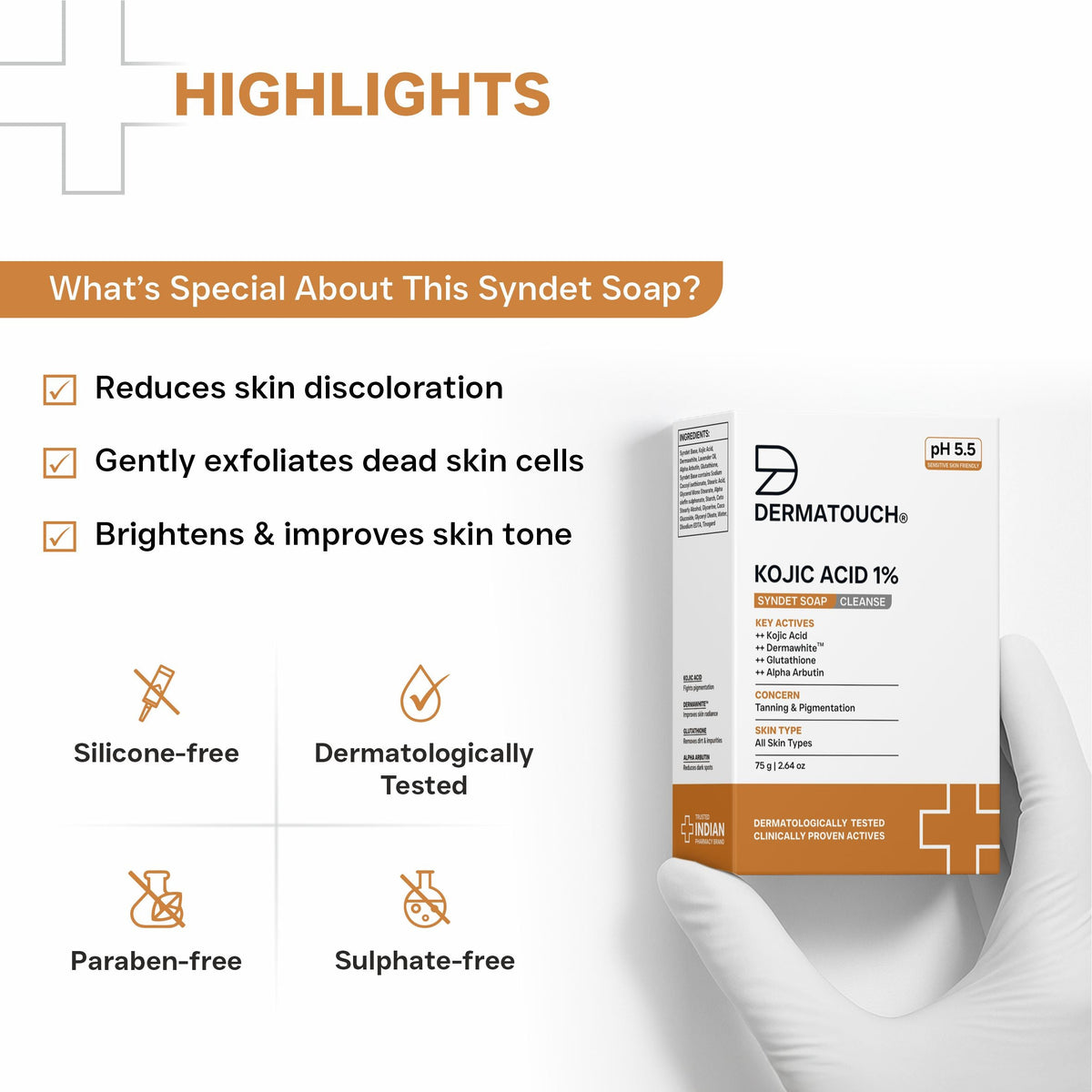 Dermatouch Kojic Acid 1% Soap
