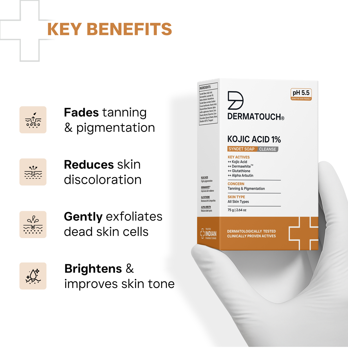 Dermatouch Kojic Acid 1% Soap