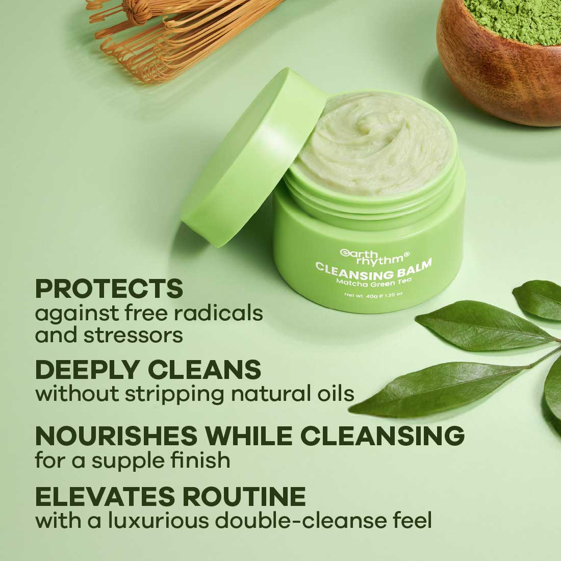 Earth Rhythm Matcha Green Tea Cleansing Balm